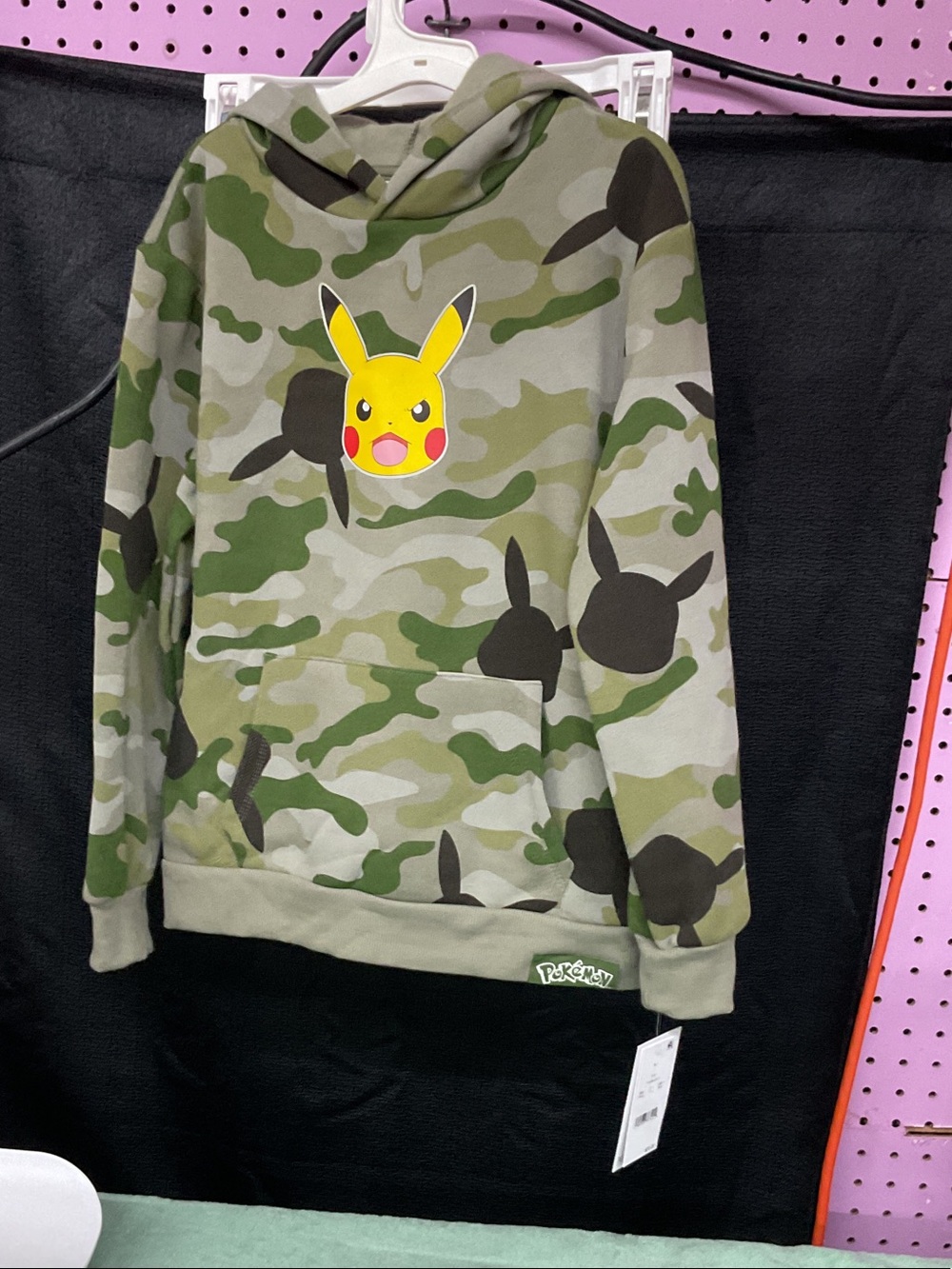 Pokemon Green Camo Hoodie size small